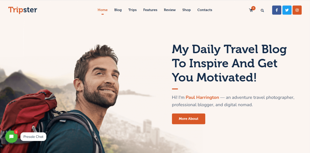 Tripster: WordPress themes for Travel blogs