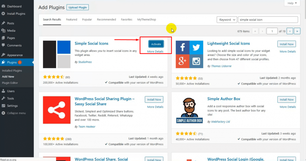 How to Add Social Media Icons To The WordPress