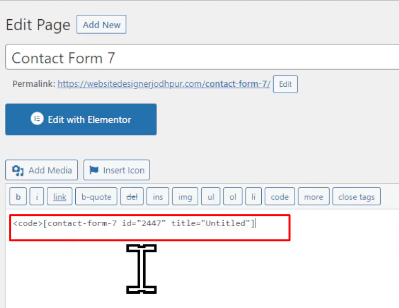 embedding form to pages
