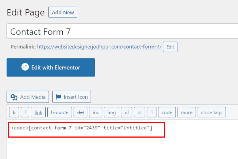embedding contact form