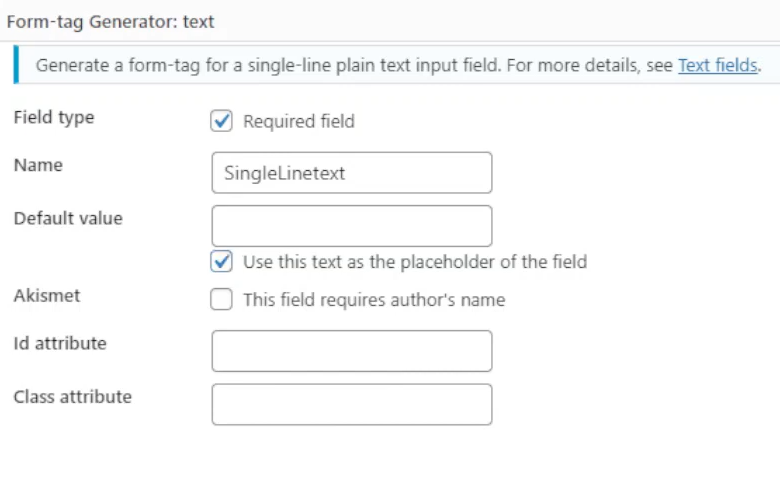 Adding the Single-Line Text Field