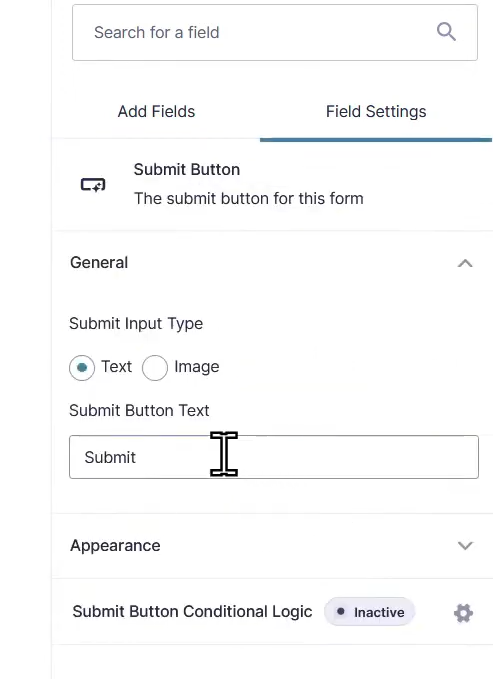 Editing the text of a submit button
