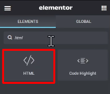 Adding HTML Widget
