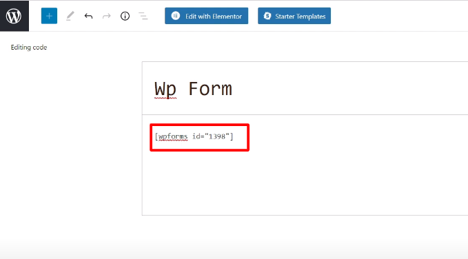 Add Form to pages in wordpress