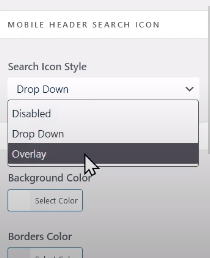 Disable search form or icon