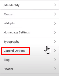 General options