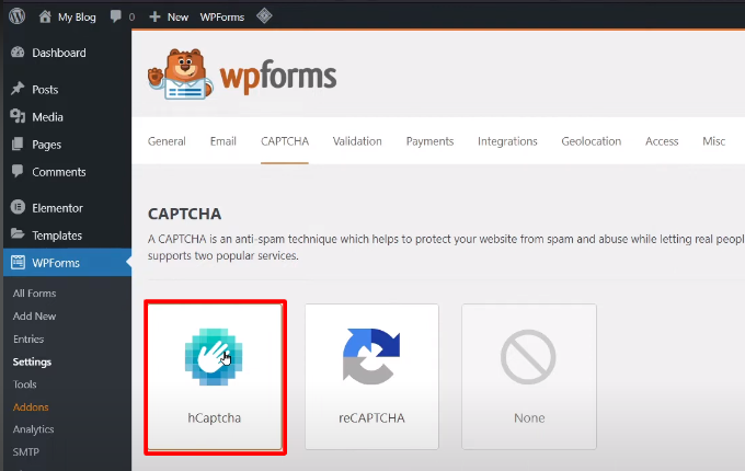 How To Set Up hCaptcha In WPForms WordPress 1