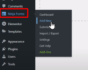 Access Ninja forms