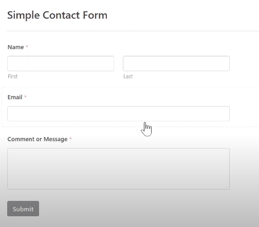 Simple Contact form