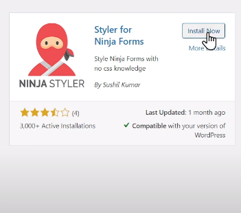 Styler for ninja forms