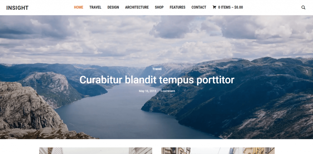 Insight: Travel blogs themes for WordPress