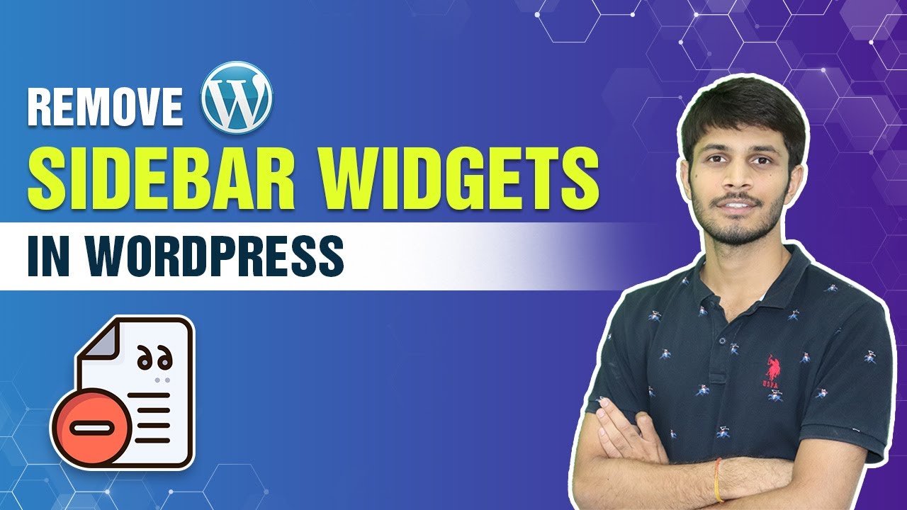 remove sidebar widgets in wordpress