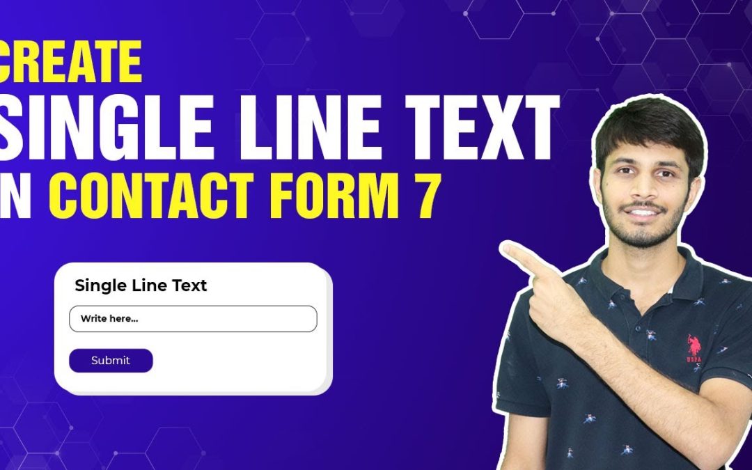 How To Add Single Line Text Field In Contact Form 7